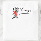 Tanztango Ovaler Aufkleber (Tasche)