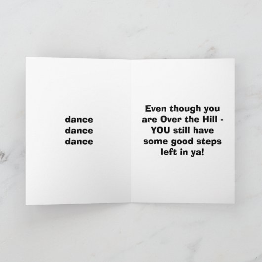 TANZTANZ ÜBER DAS HILL KARTE (Innenseite)