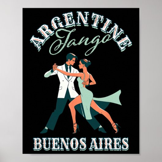 Tanztänzer Darstellend argentinisch Tango Buenos A Poster (Vorne)
