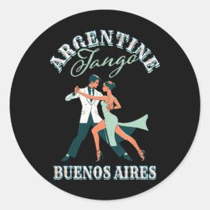 Tanztänzer Darstellend argentinisch Tango Buenos A Runder Aufkleber