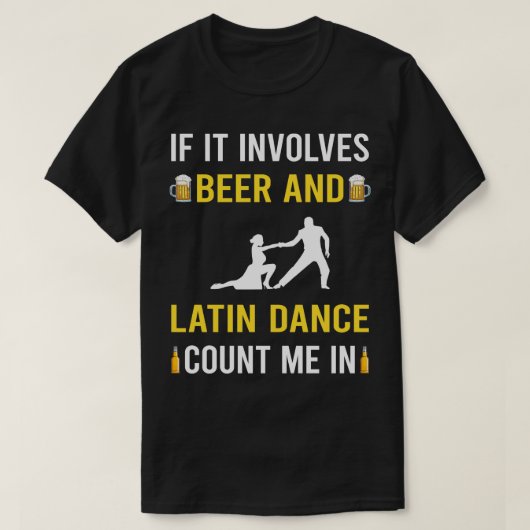 Tanztänzer für Bier und Latein T-Shirt (Design vorne)