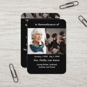 Tanztanztanz für Memorial Pocket Card Visitenkarte