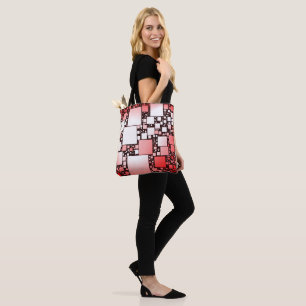 Tanztasche mit weißem und rotem Platz Tasche