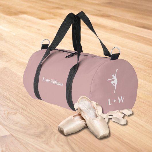 Tanztasche | Rosa Initialen Name Duffle Bag