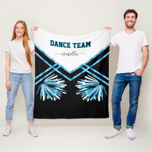 Tanzteam Black, White und Baby Blue Fleecedecke