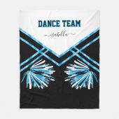 Tanzteam Black, White und Baby Blue Fleecedecke (Vorderseite)