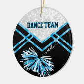 Tanzteam Black, White und Baby Blue Keramik Ornament (Links)