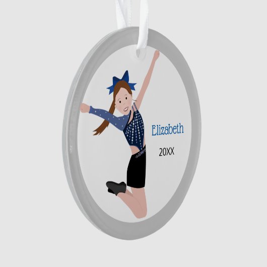 Tanzteam Performer mit braunem Haar Ornament (Vorderseite)