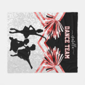 Tanzteam Red, Black and White Fleece Blankon (Vorderseite (Horizontal))