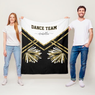 Tanzteam Schwarz, Weiß und Gold Fleece Blanken