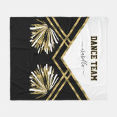 Tanzteam Schwarz, Weiß und Gold Fleece Blanken (Vorderseite (Horizontal))