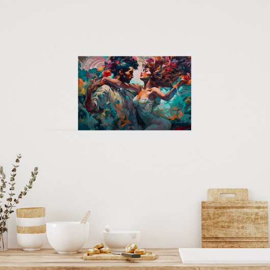 Tanzträume von Bachata Poster (Küche)