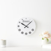 Tanzuhr für Tänzer. Runde Wanduhr (Zuhause)