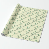 Tanzunterricht Geschenkpapier (Gelb) (Ungerollt)