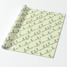 Tanzunterricht Geschenkpapier (Gelb)