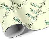 Tanzunterricht Geschenkpapier (Gelb) (Rolleneckpunkt)