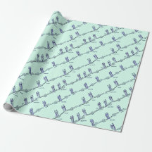 Tanzunterricht Geschenkpapier (Grün)