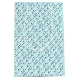 Tanzunterricht Geschenktasche (Blau) Mittlere Geschenktüte