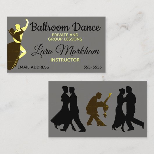Tanzunterricht Visitenkarte (Vorne/Hinten)