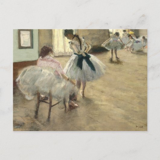 Tanzunterricht von Edgar Degas Postkarte (Vorderseite)