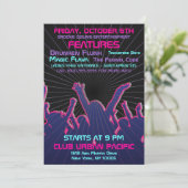 Tanzvorlage für den Nachtclub Rave Einladung (Stehend Vorderseite)