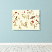 Tanzwald von Fröschen von Kawanabe Kyosai 1879 Leinwanddruck (Insitu (Holzboden))