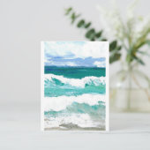 Tanzwellen Meereswellen Kunstgeschenke Postkarte (Stehend Vorderseite)