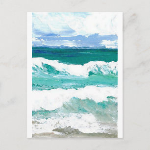 Tanzwellen Meereswellen Kunstgeschenke Postkarte