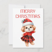 TanzWelpe - Weihnachtskarte Feiertagskarte (Vorderseite)