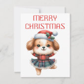 TanzWelpe - Weihnachtskarte Feiertagskarte (Vorderseite)