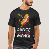 Tanzwettbewerb Dackel Funny Hot Dancing Dog T-Shirt (Vorderseite)