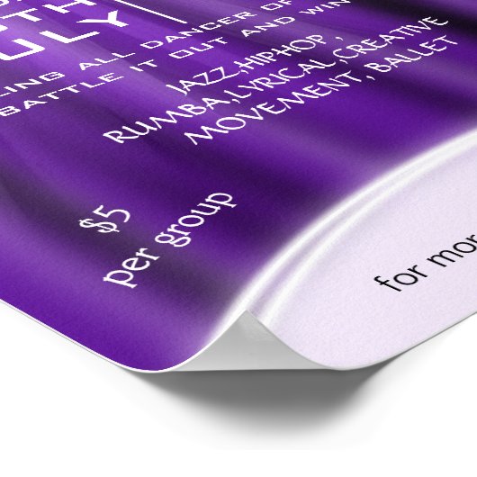 Tanzwettbewerb PTA PTO Poster (Ecke)