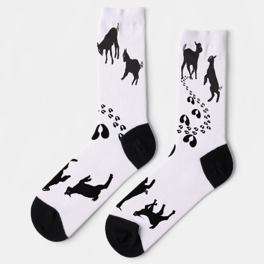 Tanzziegen und HoofPrints Socken (Linkes Detail)