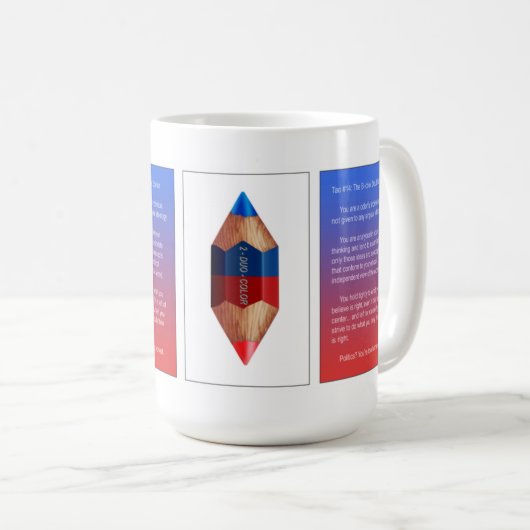 Tao #14- der zweifarbige doppelte Punkt Kaffeetasse (VorderseiteRechts)