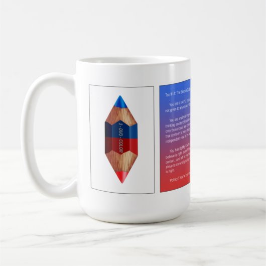 Tao #14- der zweifarbige doppelte Punkt Kaffeetasse (Links)