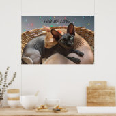 Tao der Liebe - Zwei Sphynxkatzen Personalisiert Poster (Küche)