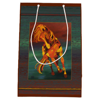 Tao Feuer-der laufenden Pferdegeschenk-Tasche Mittlere Geschenktüte