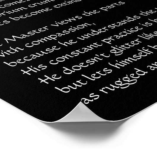 Tao Te Ching #39 Poster (Ecke)