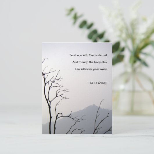 Tao Te Ching No.1/ Postcard Postkarte (Stehend Vorderseite)