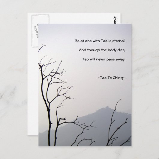Tao Te Ching No.1/ Postcard Postkarte (Vorne/Hinten)