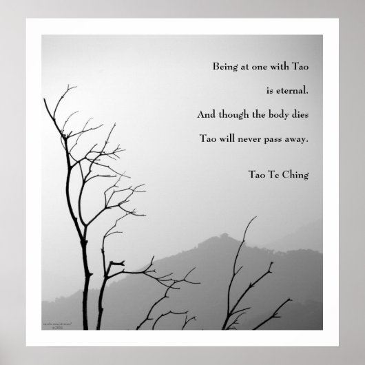 Tao Te Ching No.1 / Poster (Vorne)
