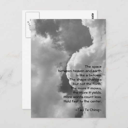 Tao Te Ching No.4/ Postcard Postkarte (Vorne/Hinten)