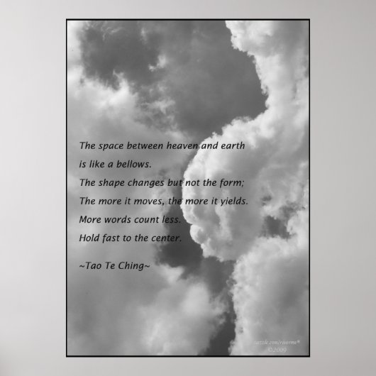 Tao Te Ching No.4/Poster Poster (Vorne)
