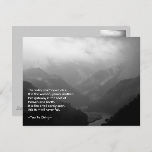 Tao Te Ching No.6/ Postcard Postkarte (Vorne/Hinten)