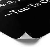 Tao Te Ching No.6/ Poster (Ecke)