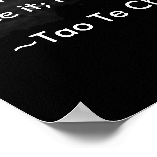 Tao Te Ching No.6/ Poster (Ecke)