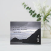 Tao Te Ching No.7 Postkarte (Stehend Vorderseite)