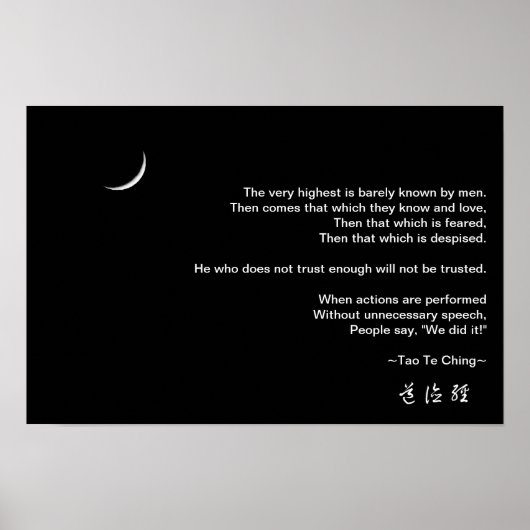 Tao Te Ching No.8 Poster (Vorne)