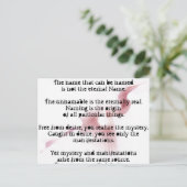 Tao Te Ching wird Ihr Leben verändern Postkarte (Stehend Vorderseite)