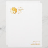 Taoismus Symbol 8.5" x 11" Briefkopf (Vorne/Hinten)